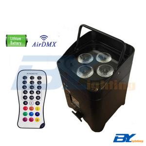 BY-864C 4x15W RGBWA+UV 6in1  Mini LED wireless rechargeable battery uplighting with IR remote control