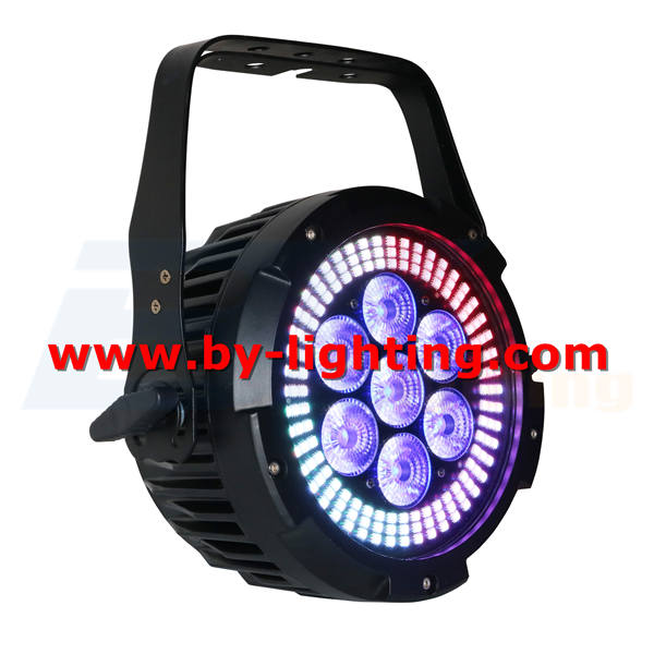 BY-6107S 7X12W RGBWA+UV 6in1 LED+ 144X0.2W RGB 3in1 LED PAR
